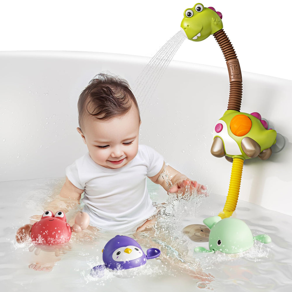 Bath Toy Dinosaur & Swimming Set - Green