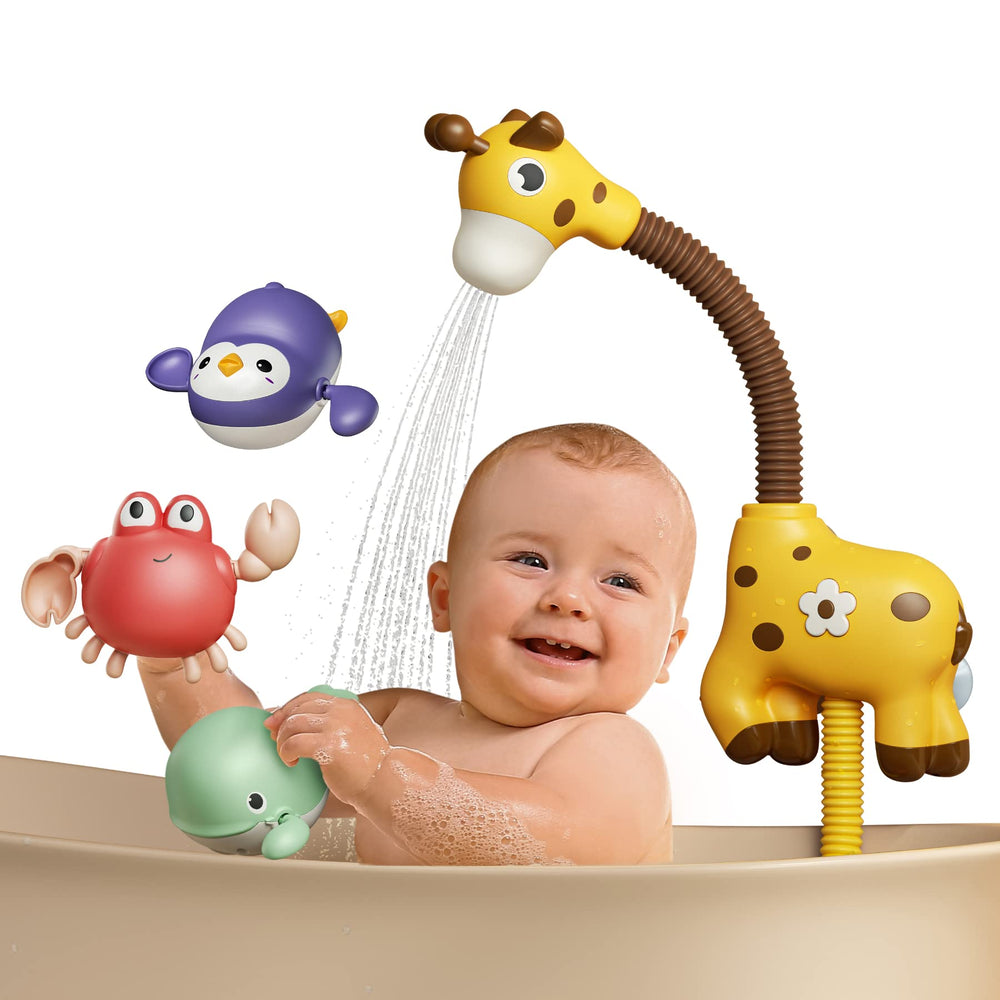 Bath Toys Giraffe & Swimming Set ‐ Yellow